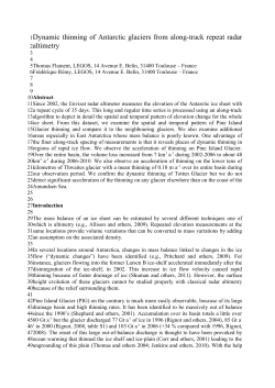 Dynamic thinning of Antarctic glaciers from along-track
