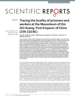 Tracing the locality of prisoners and workers at the Mausoleum of