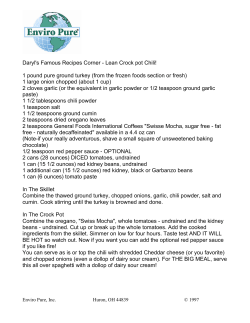 Daryl`s Famous Recipes Corner - Lean Crock pot Chili! 1 pound