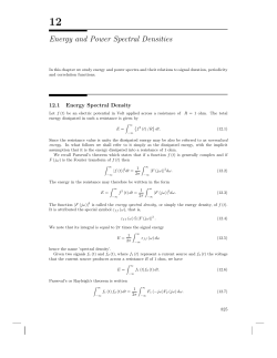 Energy and Power Spectral Densities