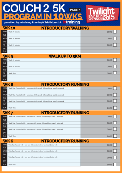 couch 2 5k - Twilight Bay Run