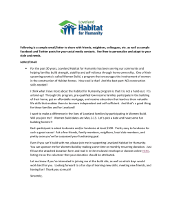 Following is a sample email/letter to share with friends, neighbors