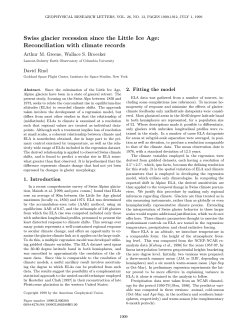 Swiss glacier recession since the Little Ice Age