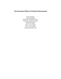 The Persuasion Effects of Political Endorsements