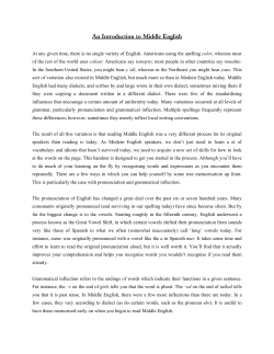 An Introduction to Middle English