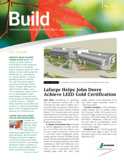Lafarge Helps John Deere Achieve LEED Gold Certification