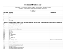 Solresol Dictionary - Geocaching Toolbox