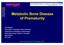 Metabolic Bone Disease of Prematurity