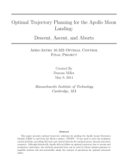 Optimal Trajectory Planning for the Apollo Moon Landing: Descent