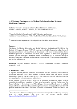 A Web-based Environment for Medical Collaboration - FORTH-ICS