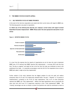 The B-BBEE status in South Africa