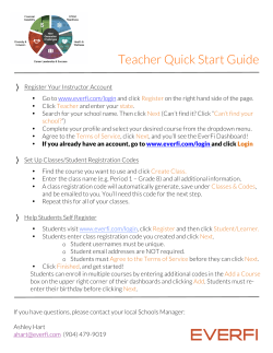 Teacher Quick Start Guide