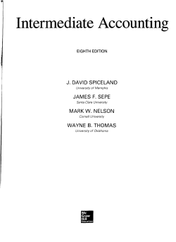 Intermediate Accounting EIGHTH EDITION J. DAVID