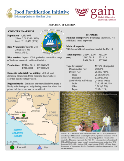 Liberia - Food Fortification Initiative