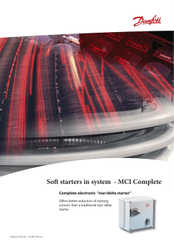 Soft starters in system - MCI Complete
