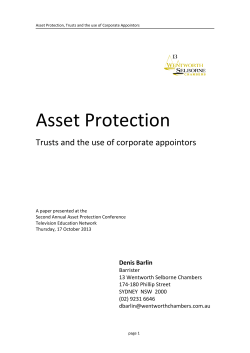 Asset Protection - 13 Wentworth Selborne