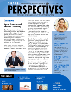 Lyme Disease and Denied Disability IN PERSON