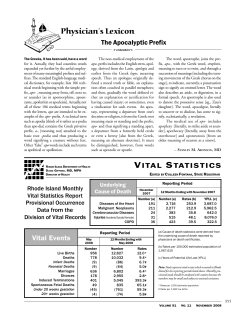 The Apocalyptic Prefix - Rhode Island Medical Society