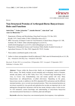 Non-Structural Proteins of Arthropod