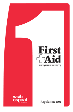 First Aid Requirements | Regulation 1101