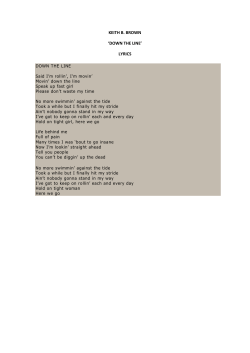 KEITH B. BROWN DOWN THE LINE LYRICS