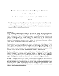 Precision Attitude and Translation Control Design and Optimization