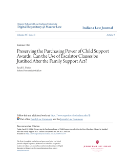 Preserving the Purchasing Power of Child Support Awards