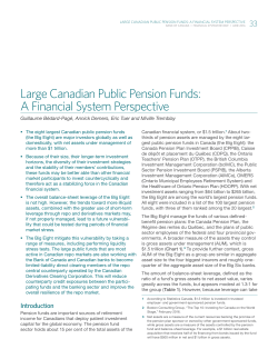 Large Canadian Public Pension Funds: A