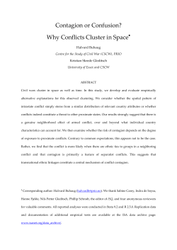 Contagion or Confusion? Why Conflicts Cluster in Space