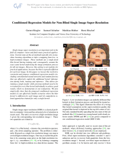 Conditioned Regression Models for Non