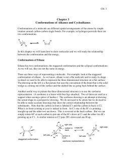 Chapter 3 Conformations of Alkanes and Cycloalkanes