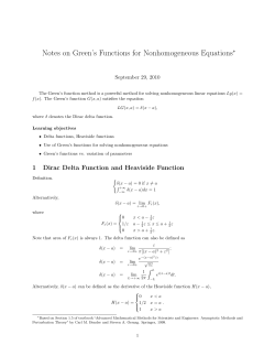 Notes on Green`s Functions for Nonhomogeneous Equations