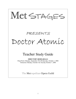 Doctor Atomic - Metropolitan Opera