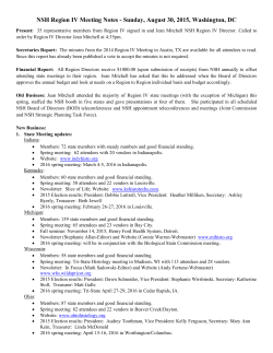 NSH Region IV Meeting Notes