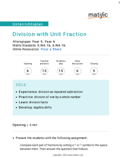Division with Unit Fraction