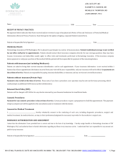 RECEIPT OF PRIVACY PRACTICES: FINANCIAL POLICY: Patients
