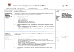 Template for Selwyn College Assessment and Moderation Scheme