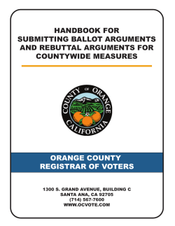 handbook for submitting ballot arguments and rebuttal arguments for