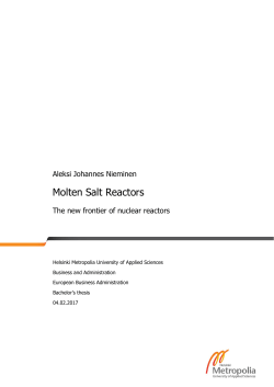 Molten Salt Reactors