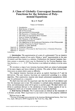 Functions for the Solution of Poly