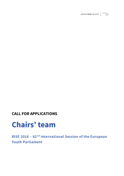 Chairs` team - EYP Members - European Youth Parliament