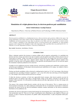 Simulation of a triple-photon decay in electron-positron