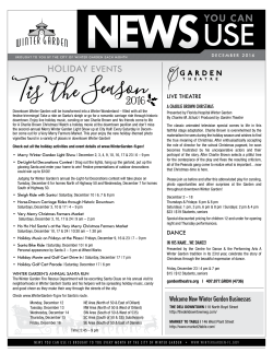 holiday events - City of Winter Garden