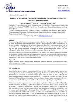 Ranking of Aluminium Composite Materials for Use as Neutron
