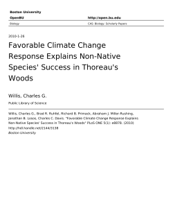 Favorable Climate Change Response Explains Non