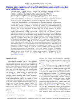 Electron beam irradiation of dimethyl