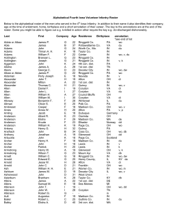 Alphabetical Fourth Iowa Volunteer Infantry Roster Below is the