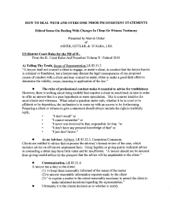 How To Deal With and Overcome Prior Inconsistent Statements