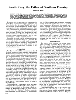 Austin Cary, the Father of Southern Forestry