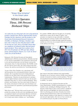 NOAA Operates Three, 100 Percent Biobased